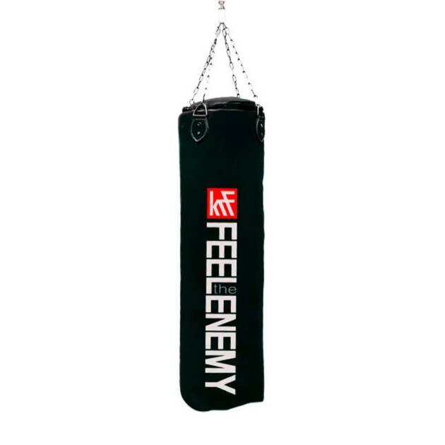 SACO DE BOXEO PROFESIONAL SIN RELLENO NEGRO 120x35CM
